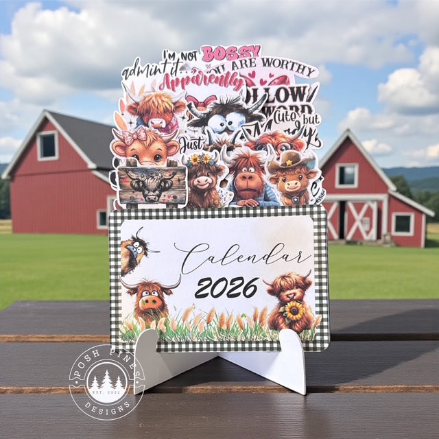 Cow Desk Calendar