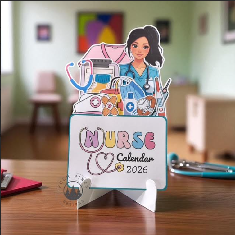 Nurse Desk Calendar (3 hair color options)