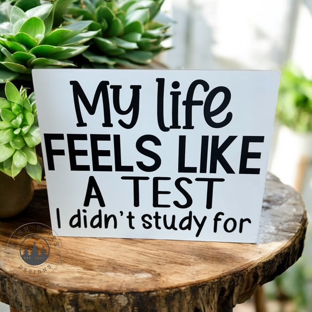 My life feels like a test
