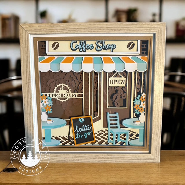 Coffee Shop 3D Shadow Box
