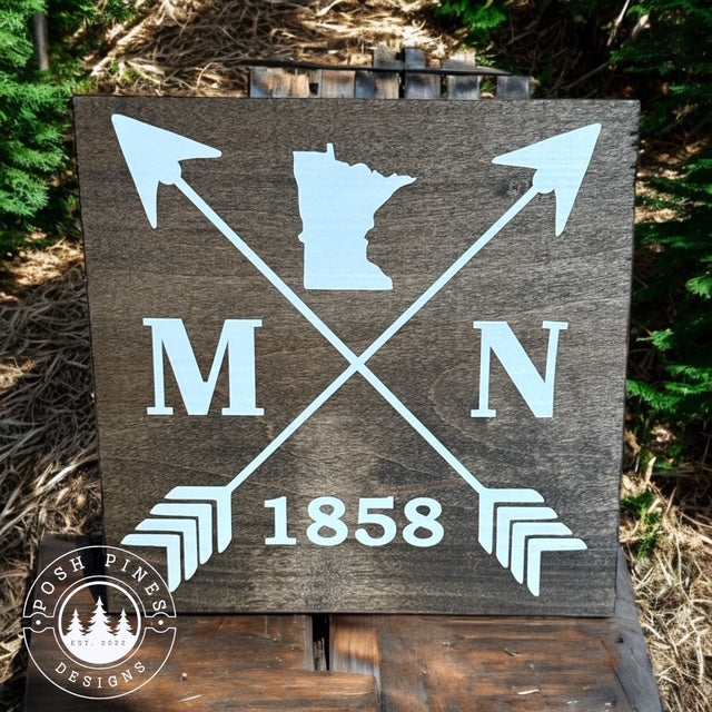 Minnesota 1858 sign