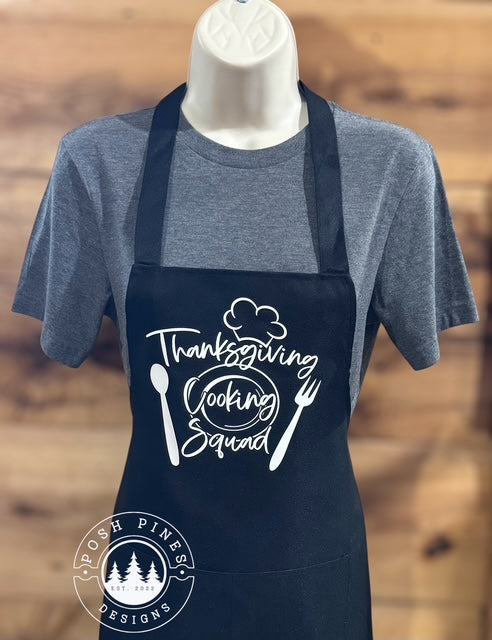 Family Thanksgiving Cooking Squad Aprons