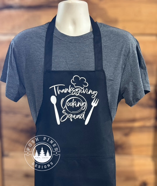 Family Thanksgiving Cooking Squad Aprons