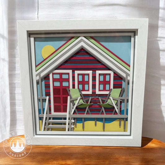Beach House 3D Shadow Box