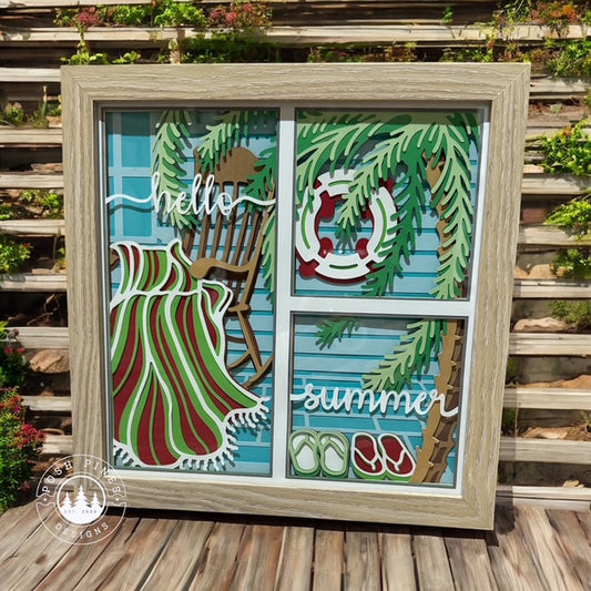 Hello Summer 3D Shadow Box