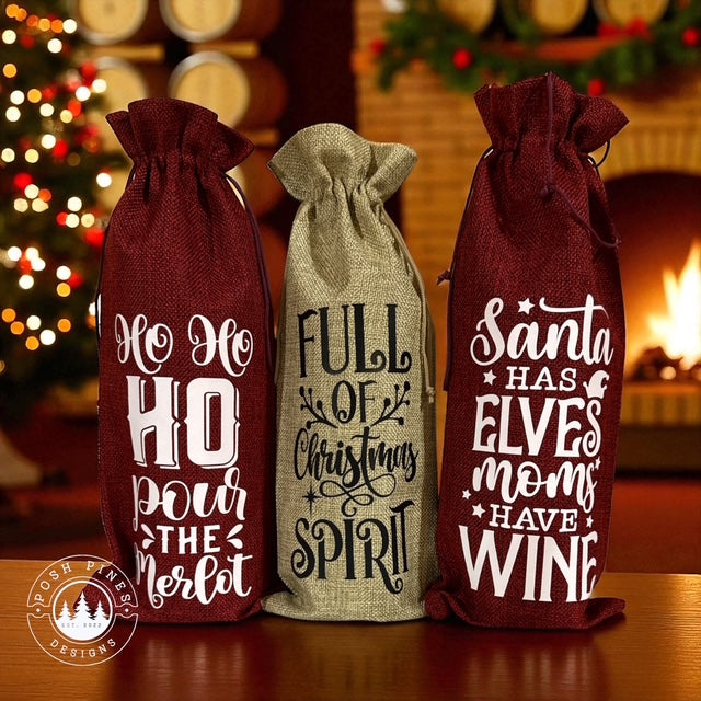 Burlap Wine Bags/16 different styles