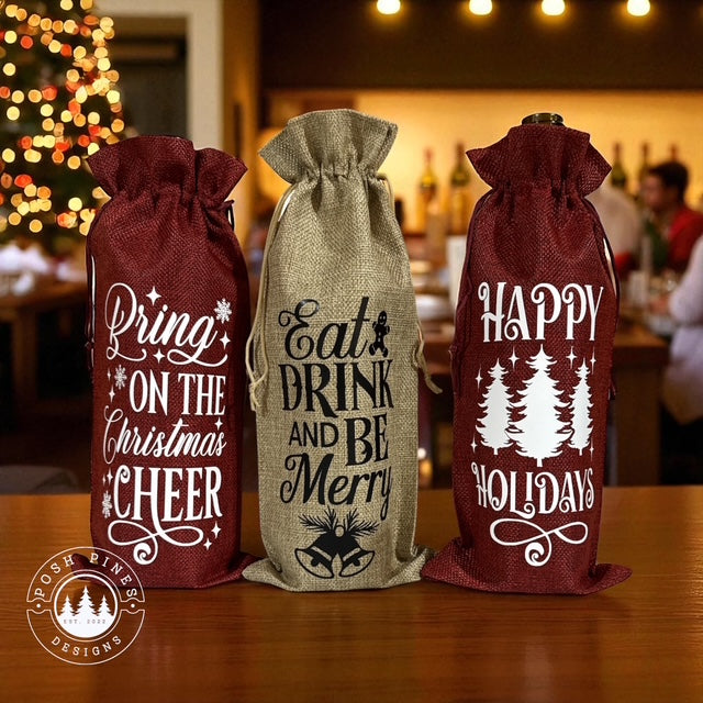 Burlap Wine Bags/16 different styles