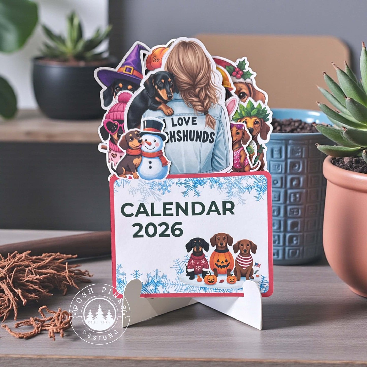 Dachshund Desk Calendar