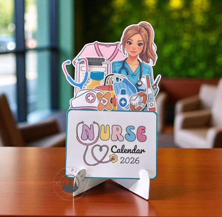 Nurse Desk Calendar (3 hair color options)