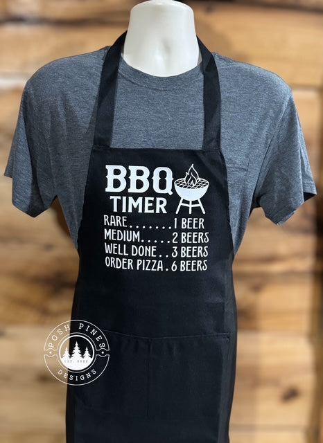 Men's BBQ Timer Apron