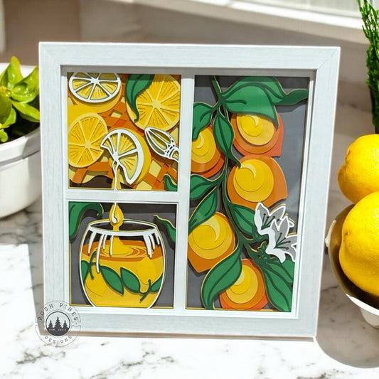 Layered Lemon 3D Shadow Box