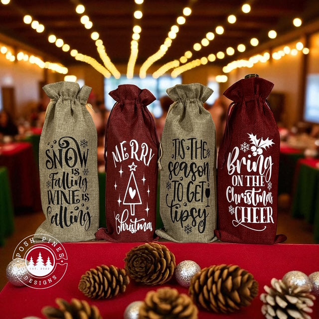 Burlap Wine Bags/16 different styles